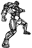 coloriage iron man poing en avant